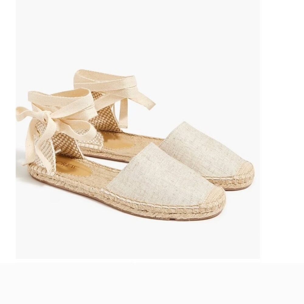 J. Crew D'orsay Lace-Up Espadrilles